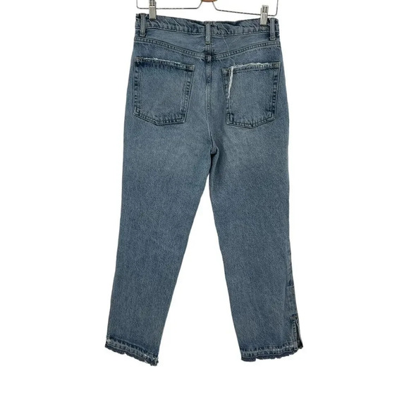 Free People Lita Light Wash Distressed High-Waisted Slim Leg Jeans Size 28 - Picture 8 of 14
